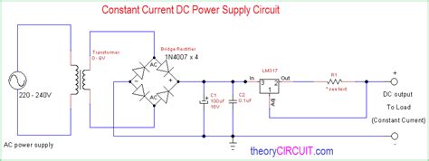 R1 = 2k2 ohm 2,5 watt r2 = 240 ohm r3. Constant Current DC Power Supply Circuit