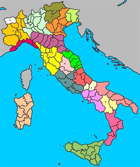 Mapa Interactivo De Italia Regiones Provincias Y Capitales