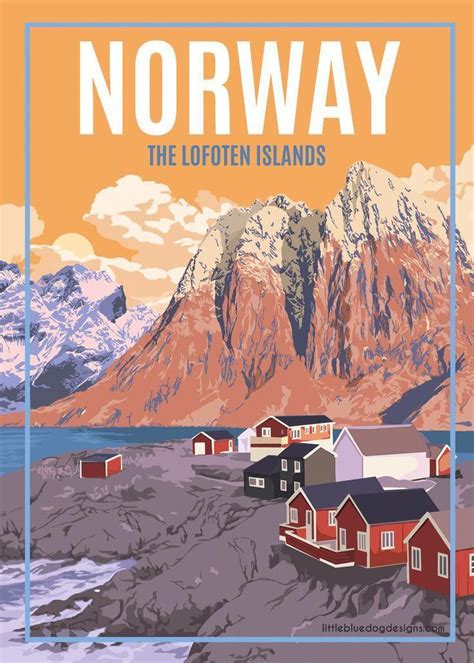 Norway Lofoten Islands Vintage Travel Poster Traveltips Travel