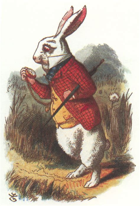 White Rabbit From Nursery Alice John Tenniel Lewis Carroll Lapin Art