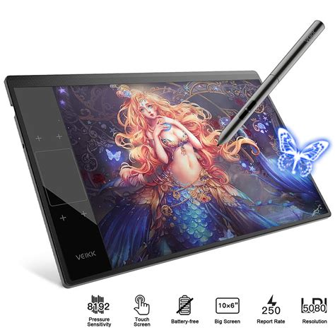 Drawing Tablet Veikk A30s640a50 Graphic Pen Tablet With Gesture Touch