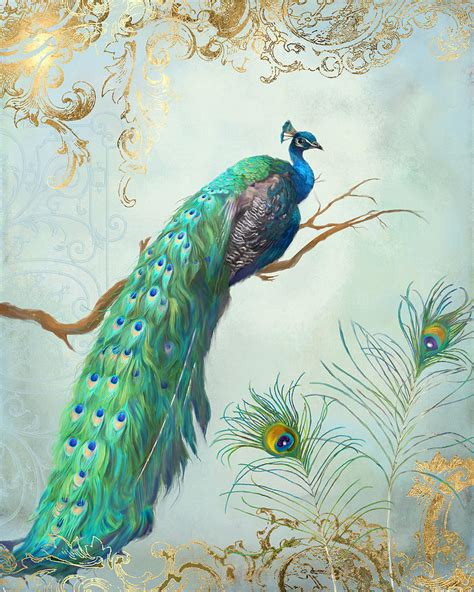 Peacock Blue Fine Art Paintings