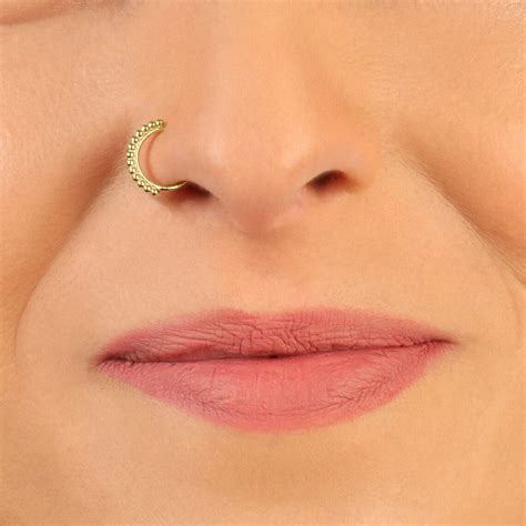 Solid Gold Nose Ring Nose Ring Indian Nose Ring Hoop Gold Etsy