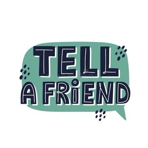 Refer A Friend Quote Hand Drawn Vector Lettering For Banner Poster