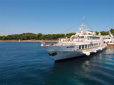 Day Cruise Boats Koukounaries Beach Skiathos Greek Island Greece