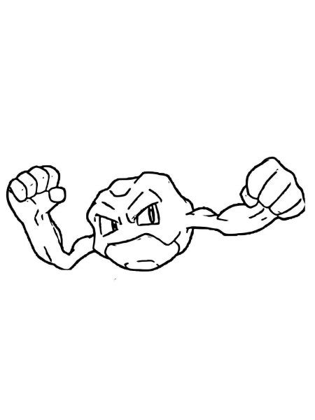 Pokemon Geodude Coloring Pages Free Printable