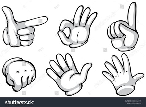Hand Gesture On White Background Illustration Stock Vector Royalty