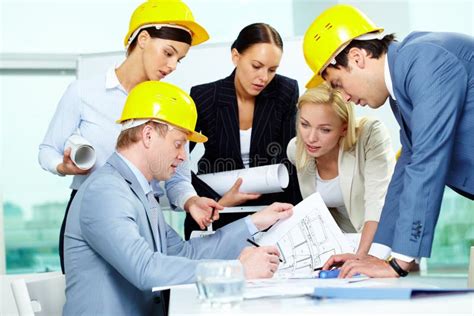 Architects At Work Stock Photo Image Of Holding Career 21667396