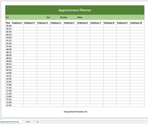 Schedule An Appointment Template