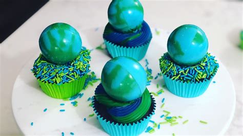 Earth Day 2019 Cupcakes Homemade Earth Cupcake Toppers 🌏 Youtube