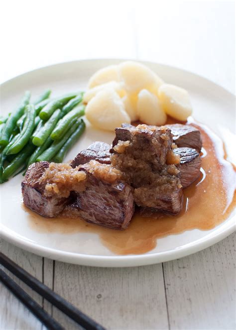 Beef steaks are usually grilled, pan fried, or broiled. Dice_Beef_Steak_0093 | RecipeTin Japan