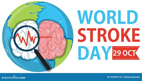 World Stroke Day Banner Design Stock Vector Illustration Of Care