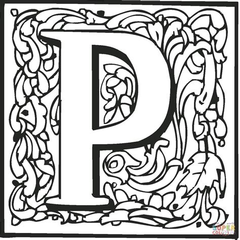 Letter P Coloring Coloring Pages