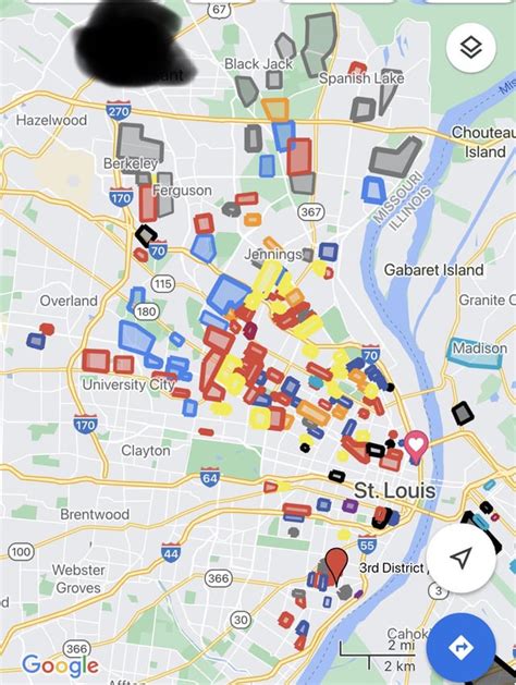 St Louis Hood And Gangs Map Updated Rstlouisgangs