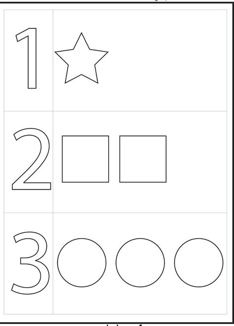 year  worksheets numbers  color preschool worksheets