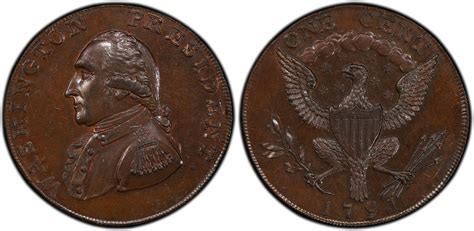 1791 Cent Washington Small Eagle Bn Regular Strike Washington