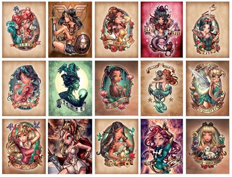 Tim Shumate Illustrations Disney Princess Tattoo Tim Shumate