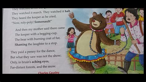 My Mother Saw A Dancing Bear By Charles Causley Cordova English Series Class 6