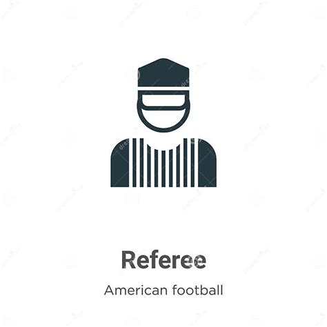 Referee Vector Icon On White Background Flat Vector Referee Icon
