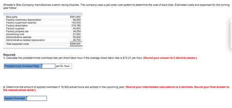 Depreciation is deducted as per the schedule. Solved: Wheeler's Bike Company Manufactures Custom Racing ... | Chegg.com