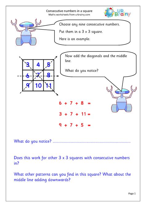 Square Numbers Problem Solving Worksheet