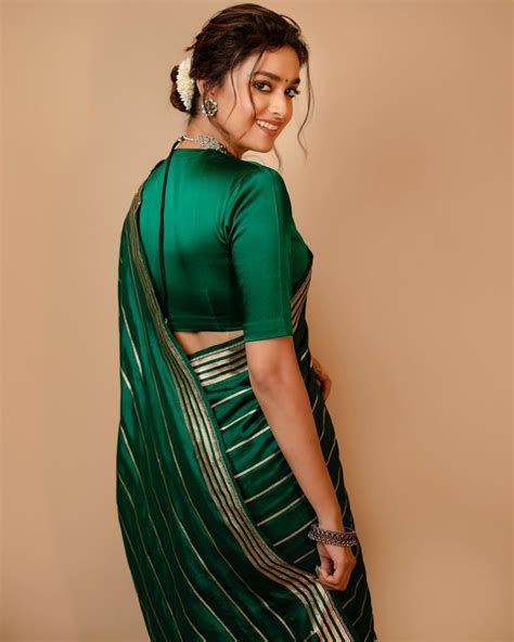 Actress Keerthy Suresh Looking More Beautiful In Sarees See Pics
