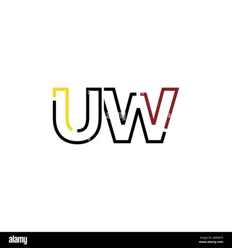 Letter Uw Logo Icon Design Template Elements Stock Vector Image And Art