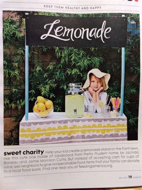 build a lemonade stand and collect nonperishable foods for local food bank barraca