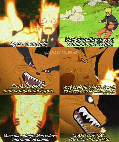 Kurama Ciumento 😜 Naruto Engraçado Naruto Uzumaki Memes