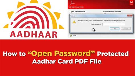 How To Open Aadhar Card Pdf File What Is The Password To Open E