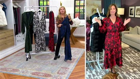 Susan Graver Occasions Printed Jacquard Woven Wrap Dress On Qvc Youtube