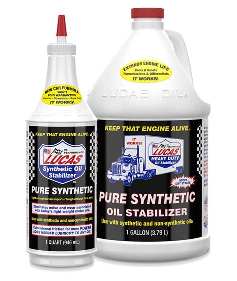 Lucas Pure Synthetic Oil Stabilizer Engine Oil Additives Lucas Oil
