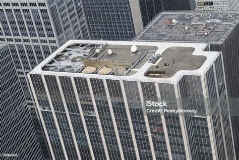 Skyscraper Rooftop View Stock Photo And More Pictures Of Backgrounds Istock
