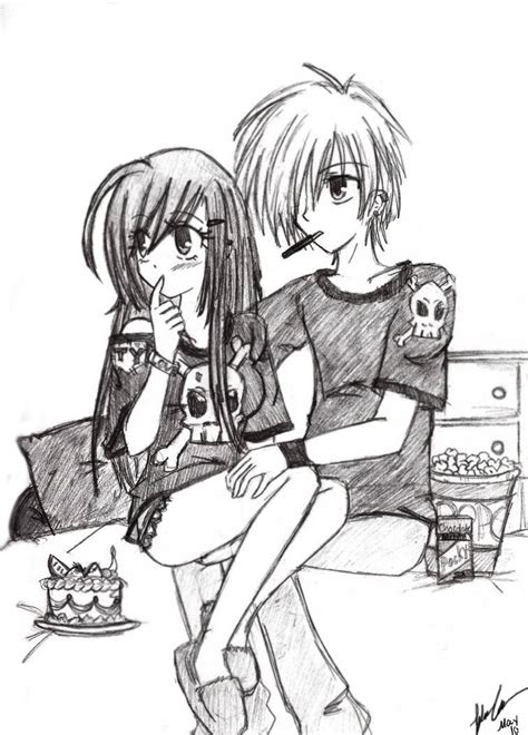 Emo Anime Couple By 2lovegir On Deviantart