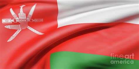 Sultanate Of Oman Flag Digital Art By Enrique Ramos Lopez