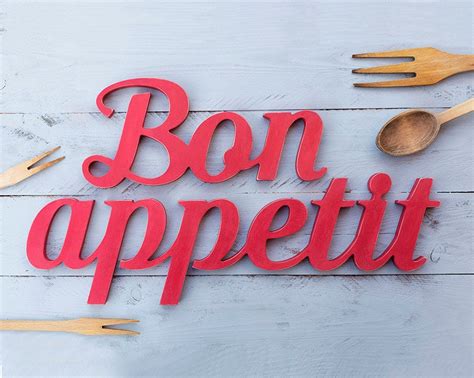 Bon Appétit Signe En Bois Décor De Cuisine Restaurant Bar
