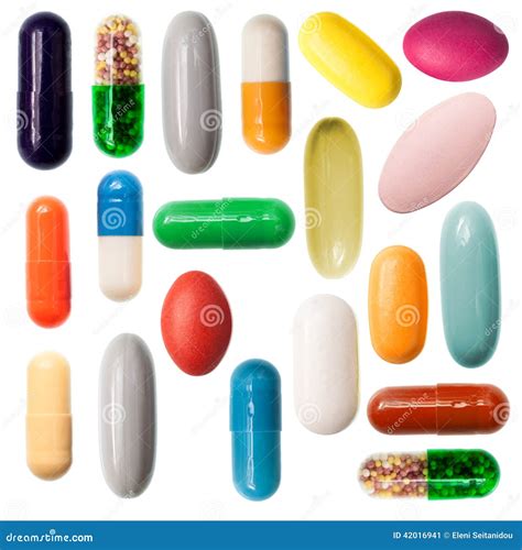 Pills And Capsules On White Background Stock Image Image Of Health