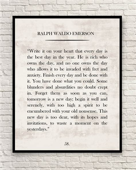 Ralph Waldo Emerson Print Ralph Waldo Emerson Quote Custom Art Print Book Page Art Print