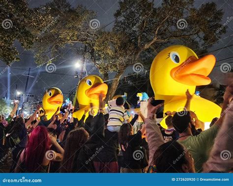 Rubber Ducky Mardi Gras Festival Parade New Orleans Louisiana Editorial