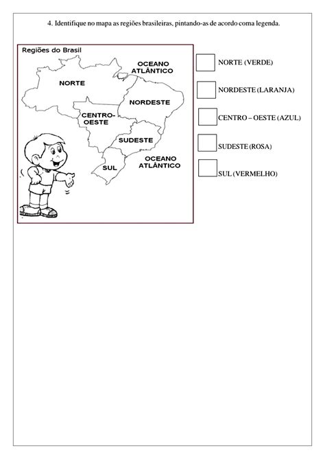 Texto Com Atividades Sobre Regionalização Do Brasil