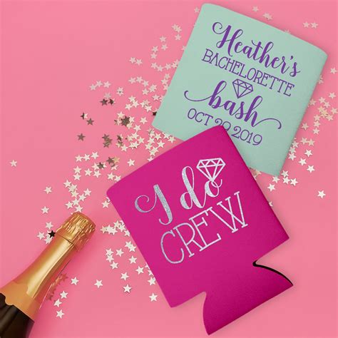 Bachelorette Party Favors Can Huggers Personalized Bachelorette Coozies