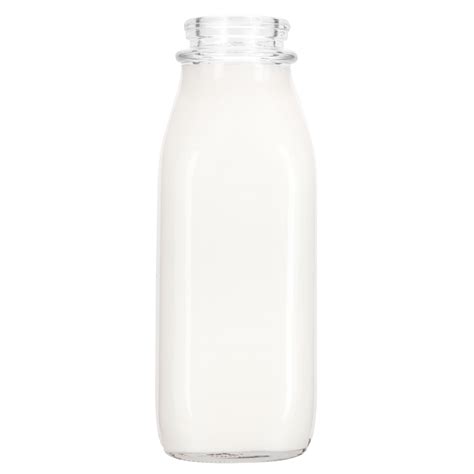 16 Oz Tall Pint Clear Glass Milk Bottle The Cary Company