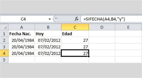 C Mo Calcular La Edad En Excel De Forma Muy F Cil