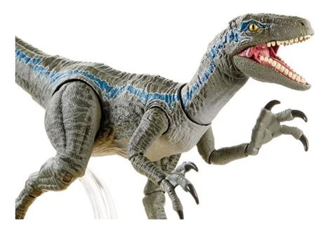 Jurassic World Grande Figurine Super Colossal Velociraptor Blue Avec