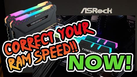How To Correct Your Ram Speed Overclock Your Ram Asrock Youtube
