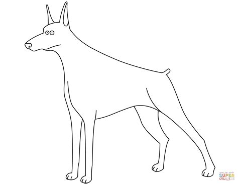 Doberman Printable Coloring Pages