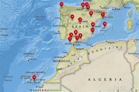 Tourist Map Of Southern Spain
