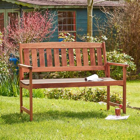 Vonhaus 2 Seater Wooden Hardwood Garden Bench Patio Outdoor Furniture Seat Ebay