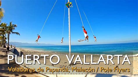 Voladores De Papantla Malecon Puerto Vallarta Jalisco Mexico Papantla