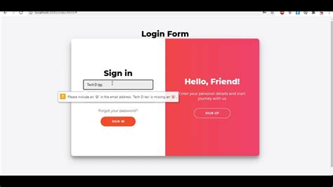 Responsive Animated Login Registration Form Using HTML CSS And